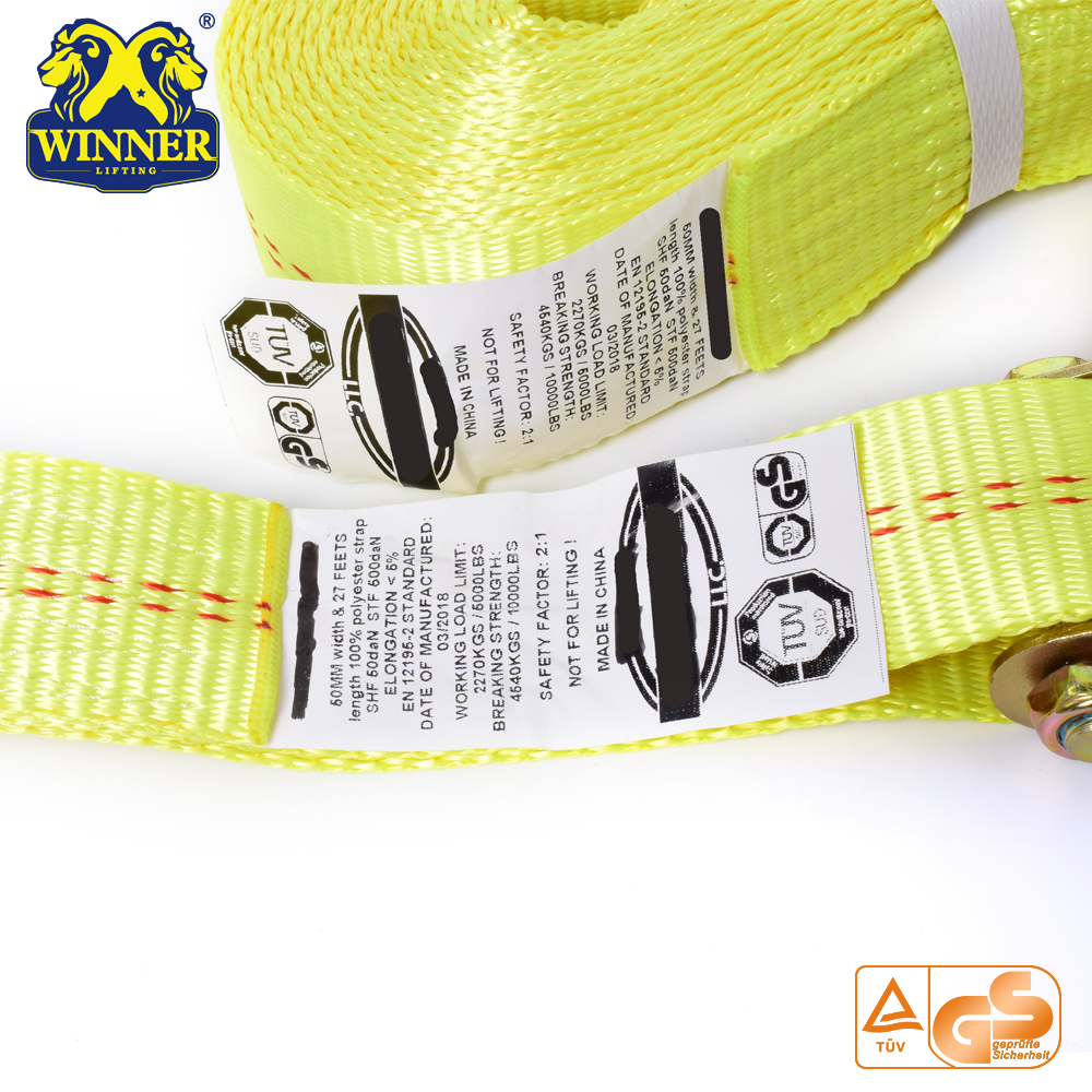 Truck Ratchet Lashing Straps Cargo Tie Down Strap