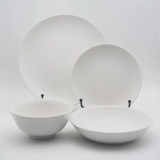 Pad Printing Ceramic Tableware Modern Minimalist Style Porcelain Dinnerware Set