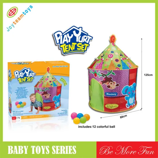 Play Yurt Tent set with 12 colorful ball Tent