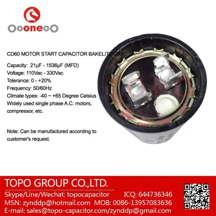 single phase electric motor capacitors