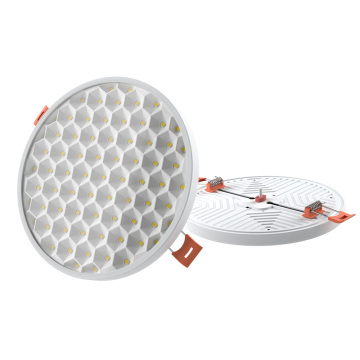 High Lumen High Brightness LED Honeycomb Round Adjustable Panel Down Light - Free Installation