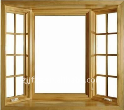 Aluminum wooden outward opening window