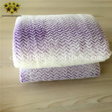 Super Soft Super Warm Microfiber W Shaped Coral Fleece Velvet Fleece Fabric Blanket China Supplier