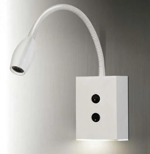 hotel wall lamp flexible goose neck led wall mounted light