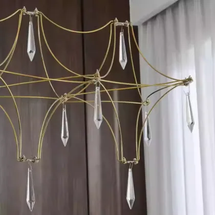 Simple Personalized Creative Hanging Lamp: Designer Luxury Crystal Chandelier for Restaurant Front Desk - Special Price