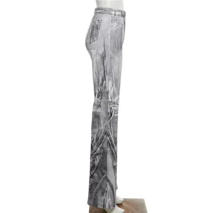 Women's High Waist Fashion Trousers: Street Wear Bottom Pants