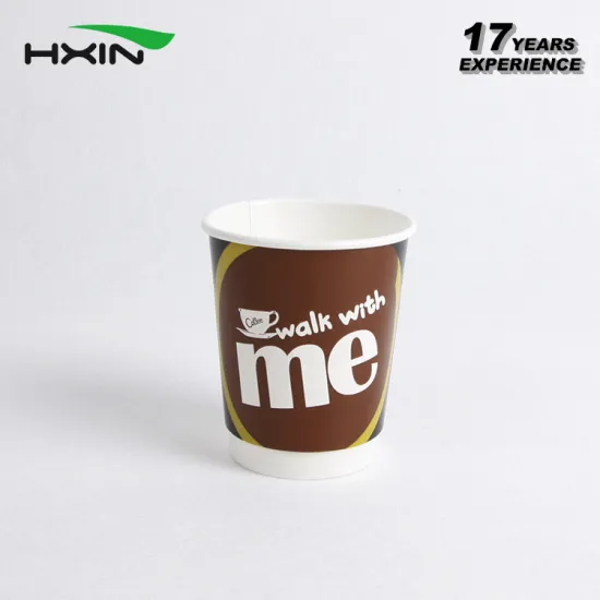 Customized disposable hot cold double wall take away coffee paper cup