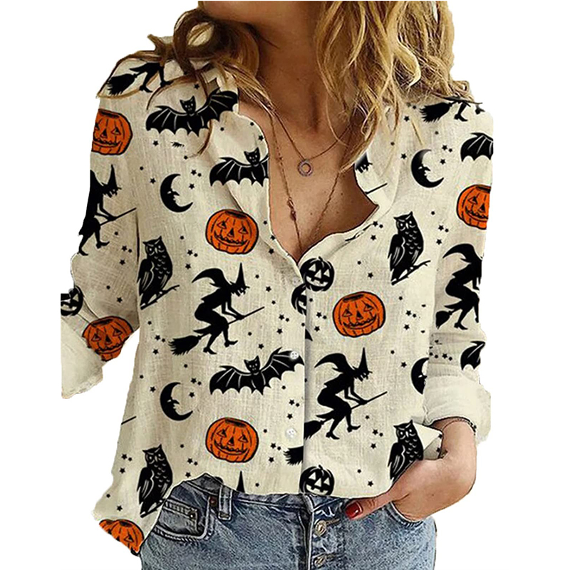 Halloween Shirts for Women Long Sleeve