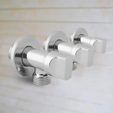 Bathroom Faucet Accessories 2 Way Brass Angle Valve Stop Adapter Valve
