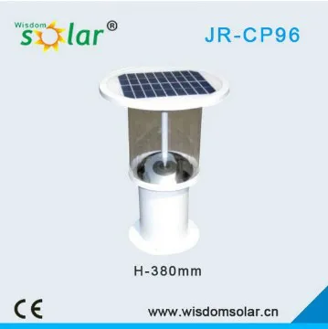White color 380mm main gate light,solar post light,solar pillar light