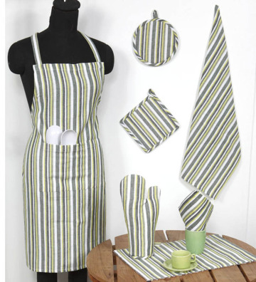 Polyester/cotton Printed apron sets-4pieces