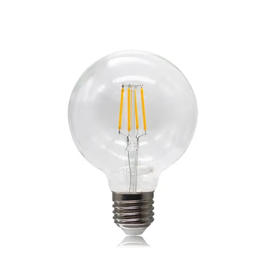 Hot Wholesale 2W 4W 6W LED Filament G80 G95 G125 Clear Amber Glass Bulb