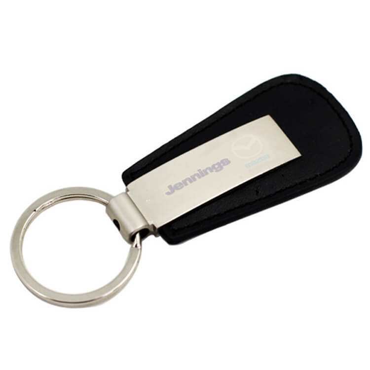 Leather Keychain Ith Metal
