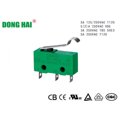 Мініяцюрны мікраперамыкач, зялёны рычаг R