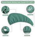 Microfiber absorvente de cabelo de turbante seco confortável