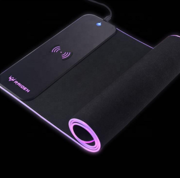 Large LED Wireless Charger Mouse Pad - Computer Waterproof Desk Mat with USB