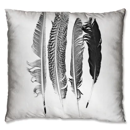 Group feather design cushion
