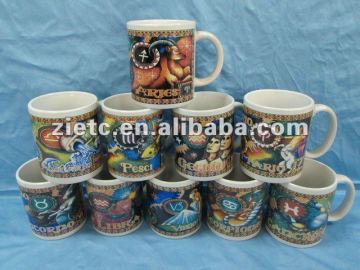 whole sale ceramic constellation mug for promotion with customized logo