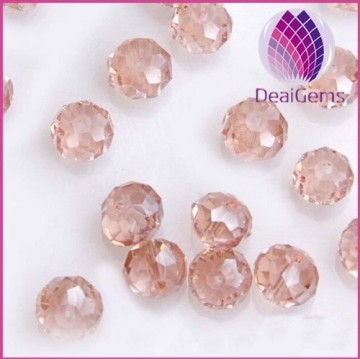 wholesale factory price pink 12mm roundelle AB crystal glass beads