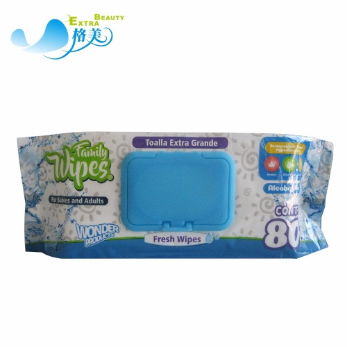 80pcs Fragrância de limpeza Fragrância grátis Baby Wet Wipes