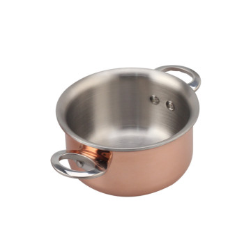 Aluminum Core Copper Coated Stainless Steel Sauce Pot