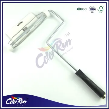 ColorRun wholesale RC04086 cage style 9" zinc plated plastic handle paint roller frame