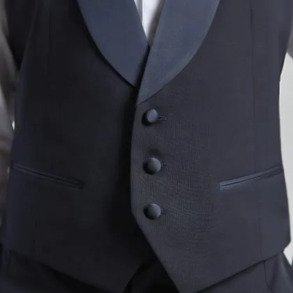 Slim Fit Business Suit with Evening Shawl Lapel