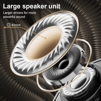 Wireless Bluetooth 5.3 HiFi Over-Ear Headphones with ANC