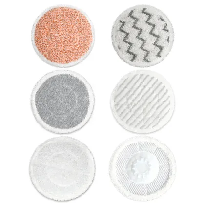 Multi-Color Elastic Sticky Bionaire Steam Mop Pads and Flat Mop Pad Holder for Shark and Bissell Spin Wave Mops