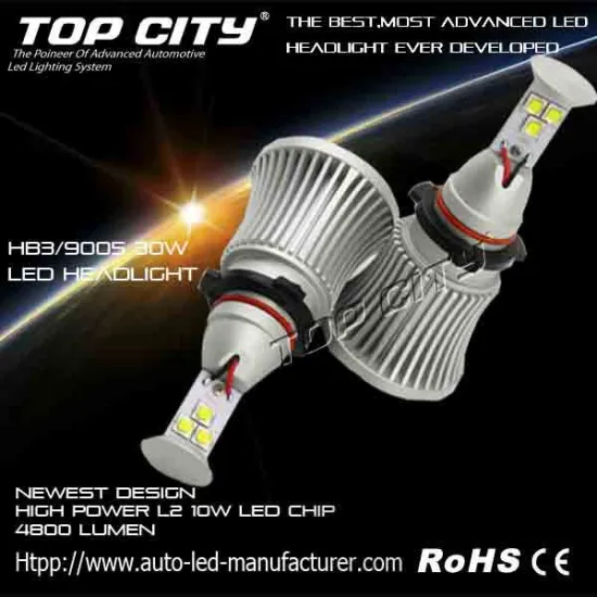 Superb powerful car led light bulb,HB3-9005 led headlights bulb for 30w car led headlight with 1 year warranty