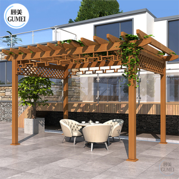 Waterproof Aluminum Pergola Wood Like Pergola Building for Garden Pergola Trellis