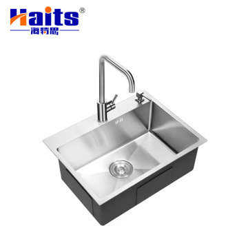 Top-Mount Composite Granite Kitchen Sink - Stainless Steel Handmade Sinks