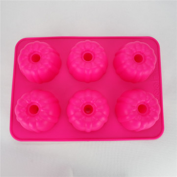 Silicone Bakeware - 6 pc Mini Bundt Pan