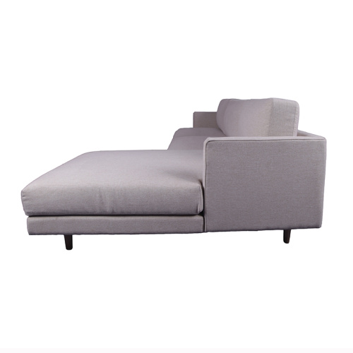 Sofa segmentowa z białego materiału Burrard