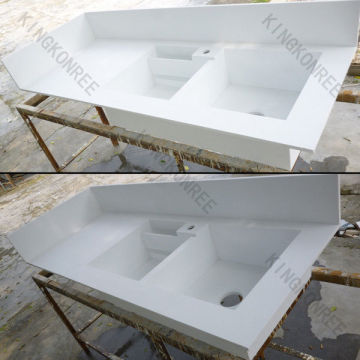 Customized Oem Cultured Marble Solid Surface Bathroom Wash Basins,bthroem Sinks