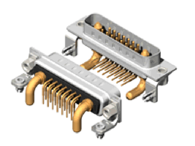 Voeding D-SUB connector 7W2 PCB met rechte hoek