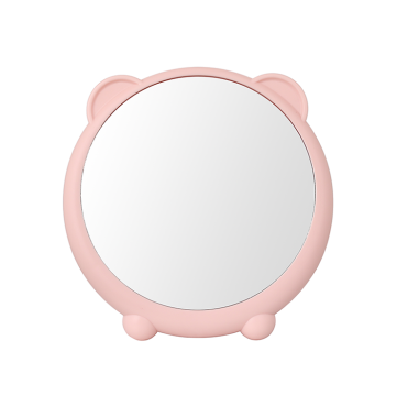 Wholesale Custom Small Makeup Table Top Standing Vanity Mirror with Pink Frame