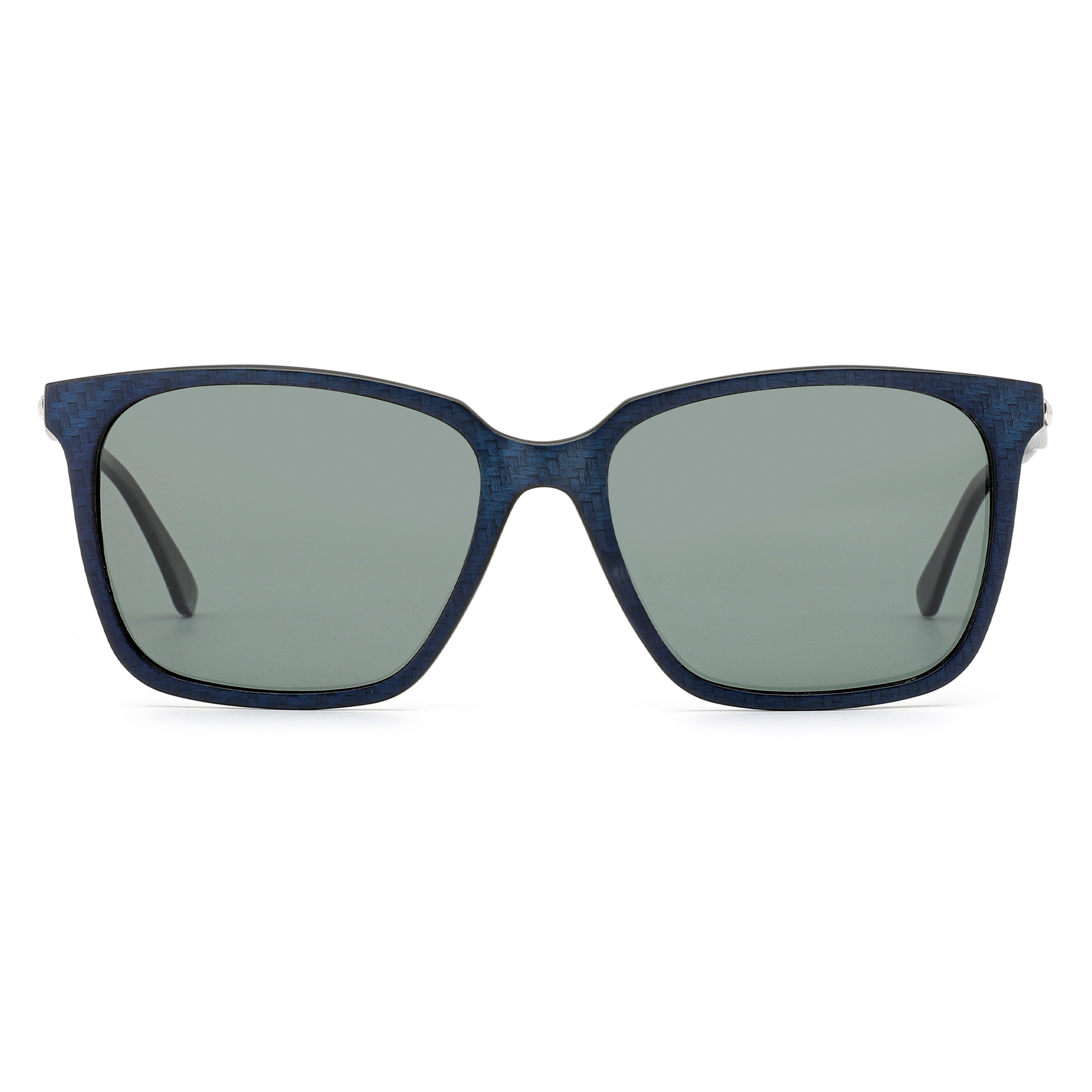 Square Vintage Polarized Sunglasses with Carbon Fiber