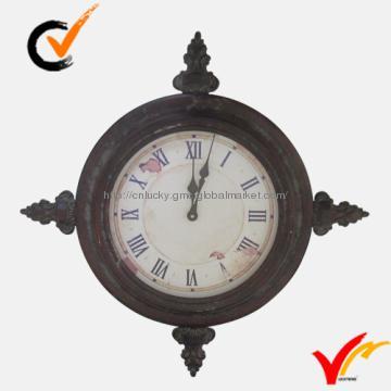 Shabby chic metal wall clock