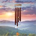 Bamboo and Copper Red Aluminum Chime Soothing Melodic Tones Wind Chimes Supplier