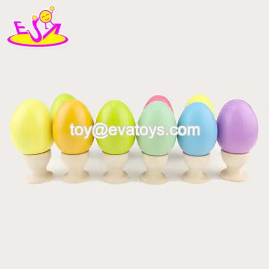 colorful wood craft wooden eggs for kids W02A139