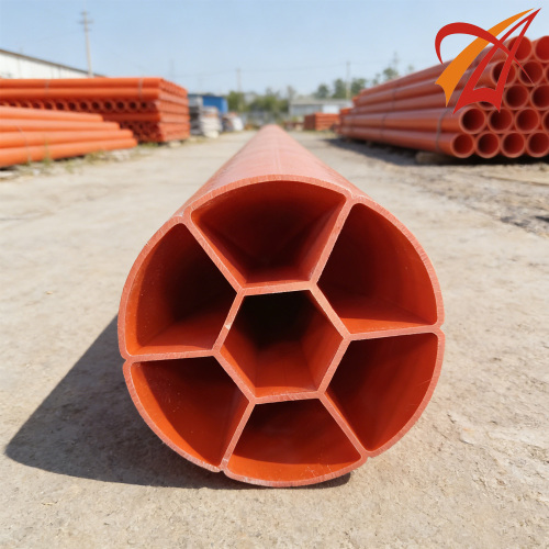 أنبوب PVC ذو سبعة فتحات برتقالي
