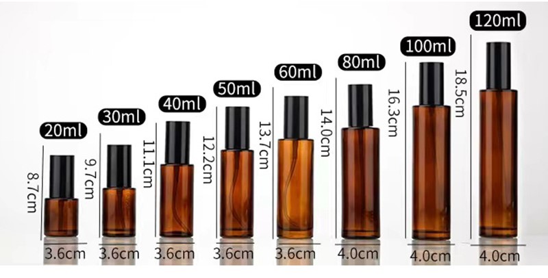 Amber Glass Lotion Bottle