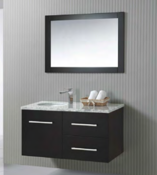 Wall Mounted Solid Wood bathroom cabinet