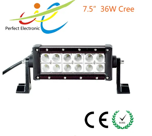 Jeep Wrangler accessories 7.5" 36W Cree led light bar for offroad 4x4 vehicle,atv,suv ,truck