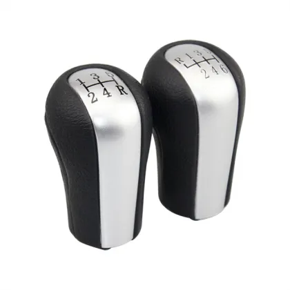 Silver Leather Gear Shift Knob for Toyota AYGO/Verso/Corolla