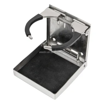 Marine Accessories RV Stainless Steel Adjustable Arms Folding Down Drink Holder Boat Cup Holders For Drinks