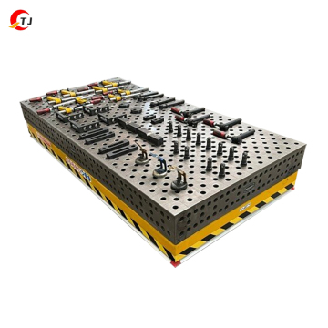 Υψηλής ποιότητας 2000x1000x200mm 3D ευέλικτο ρυθμιζόμενο τραπέζι συγκόλλησης ύψους με υδραυλικό ψαλίδι ανυψωτήρα