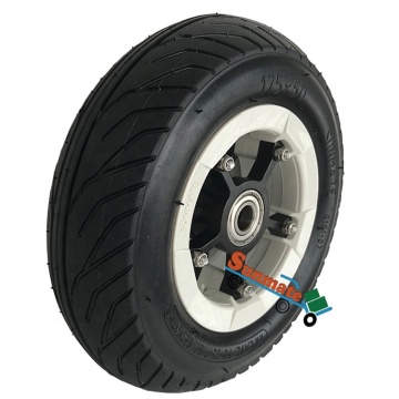 Ruota in gomma pneumatica premium da 175x50 mm con mozzo naturale in gomma e alluminio per scooter elettrico - 2024 Nuovo design