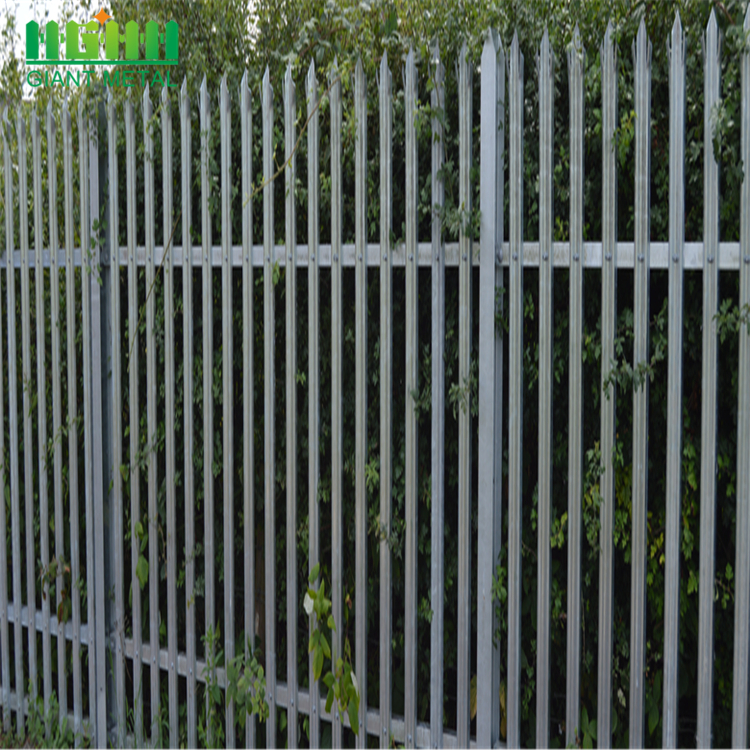 Cheap safety galvanized then welding steel palisade fencing